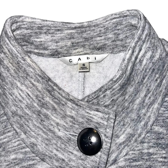 Cabi Hourglass Fleece Lined Heathered Gray Blazer Up Jacket Size Small Style 596 - Picture 3 of 4